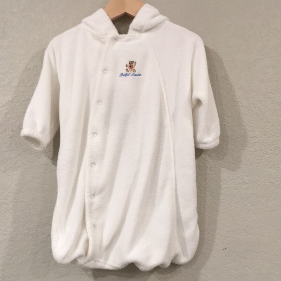Ralph Lauren Other - Ralph Lauren Baby Sz 0-6M Terry Cloth Hooded Bath Robe Beach Cover Up Sleep Sack